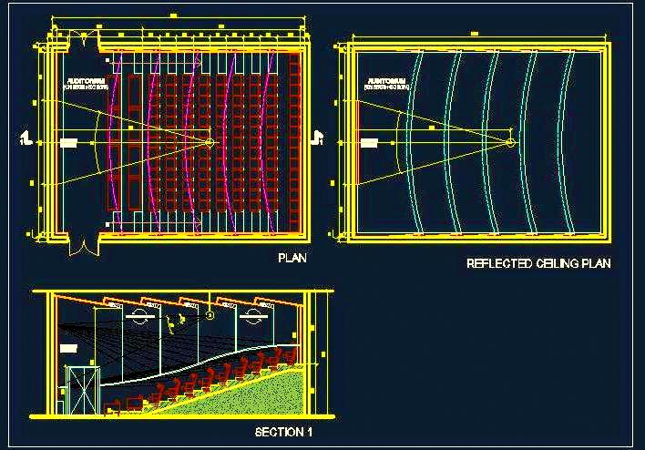 Seminar Hall CAD Design for 150 People with DWG Details